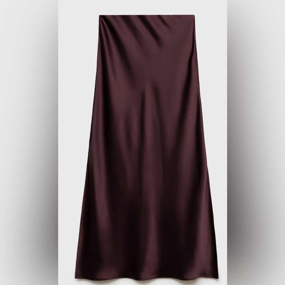 Mango Satin Long Skirt